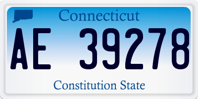 CT license plate AE39278