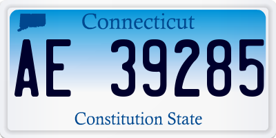 CT license plate AE39285