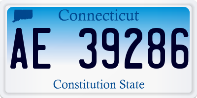 CT license plate AE39286