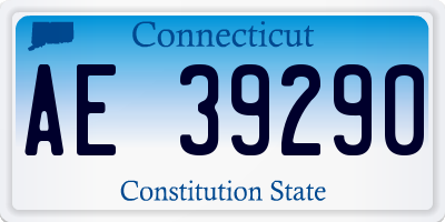 CT license plate AE39290