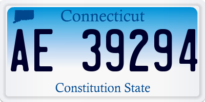 CT license plate AE39294
