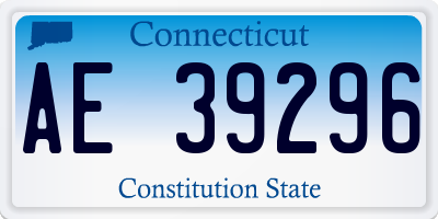 CT license plate AE39296