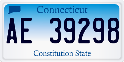 CT license plate AE39298