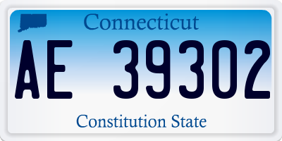 CT license plate AE39302