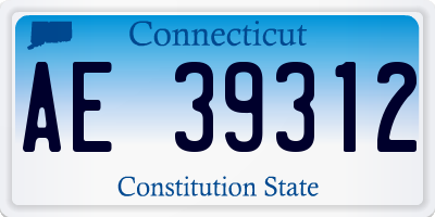 CT license plate AE39312