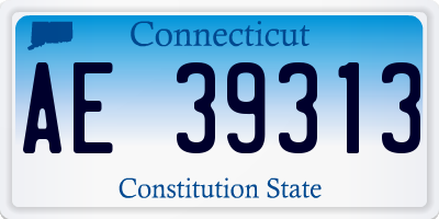 CT license plate AE39313