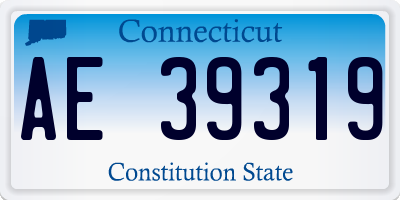 CT license plate AE39319