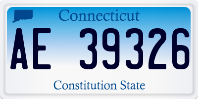 CT license plate AE39326