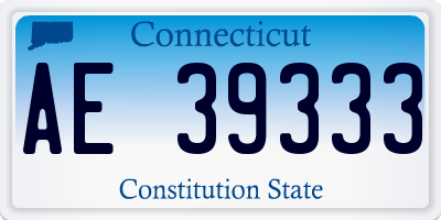 CT license plate AE39333