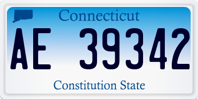CT license plate AE39342