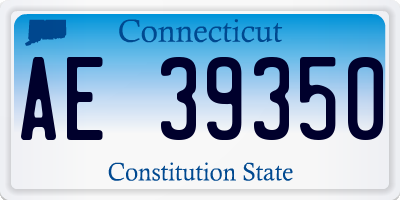 CT license plate AE39350