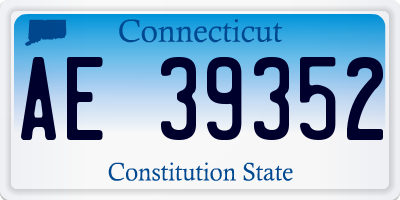 CT license plate AE39352