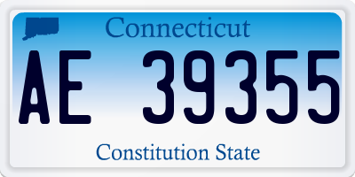 CT license plate AE39355