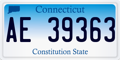 CT license plate AE39363