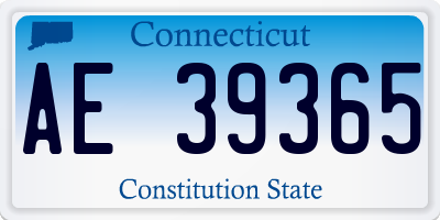 CT license plate AE39365