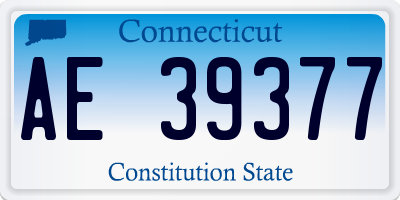 CT license plate AE39377