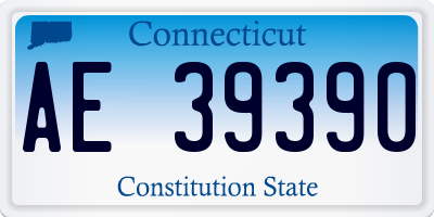 CT license plate AE39390
