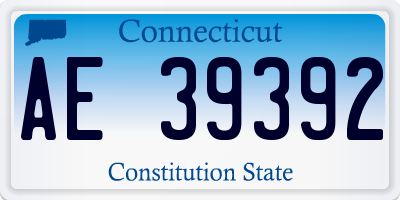 CT license plate AE39392