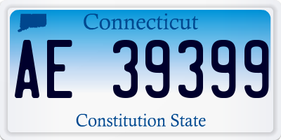 CT license plate AE39399