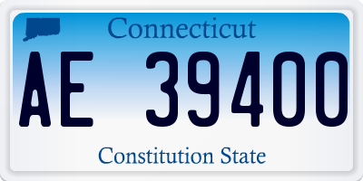 CT license plate AE39400