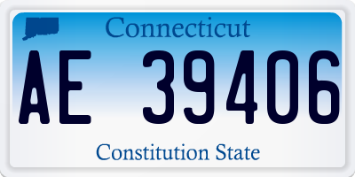 CT license plate AE39406