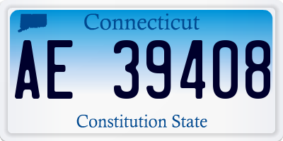 CT license plate AE39408
