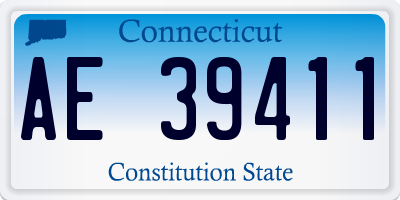 CT license plate AE39411