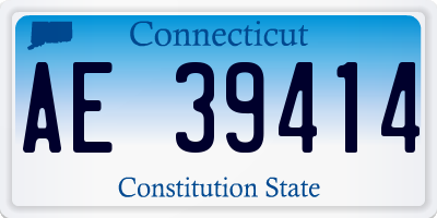 CT license plate AE39414