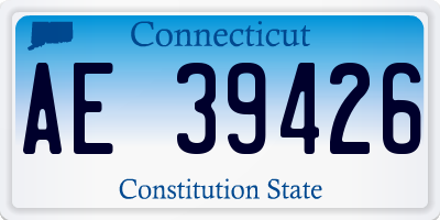 CT license plate AE39426