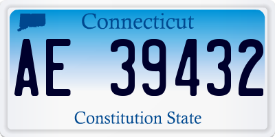 CT license plate AE39432