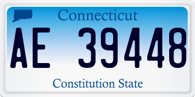 CT license plate AE39448