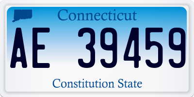 CT license plate AE39459