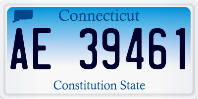 CT license plate AE39461