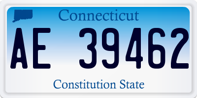 CT license plate AE39462