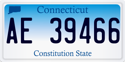 CT license plate AE39466