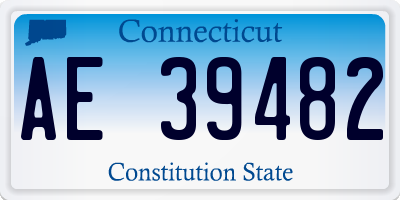 CT license plate AE39482