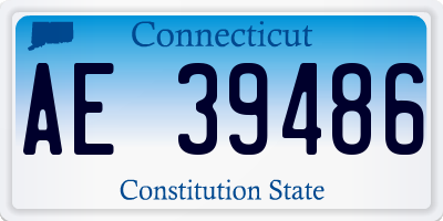 CT license plate AE39486