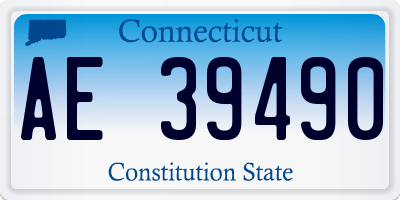 CT license plate AE39490