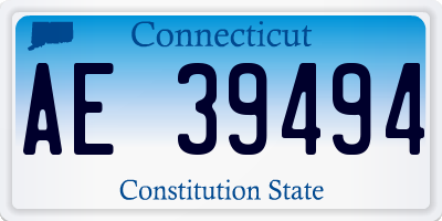 CT license plate AE39494