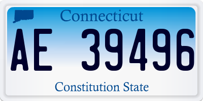 CT license plate AE39496