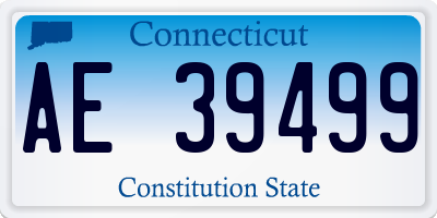 CT license plate AE39499