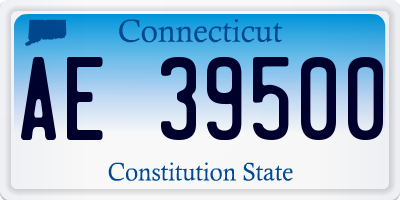 CT license plate AE39500
