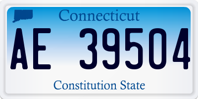 CT license plate AE39504