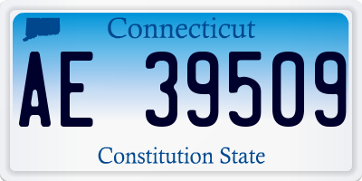 CT license plate AE39509