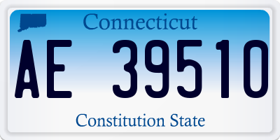 CT license plate AE39510