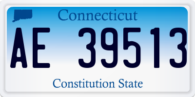 CT license plate AE39513