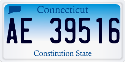 CT license plate AE39516