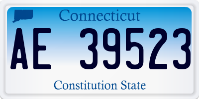 CT license plate AE39523
