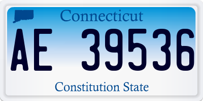 CT license plate AE39536