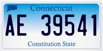 CT license plate AE39541